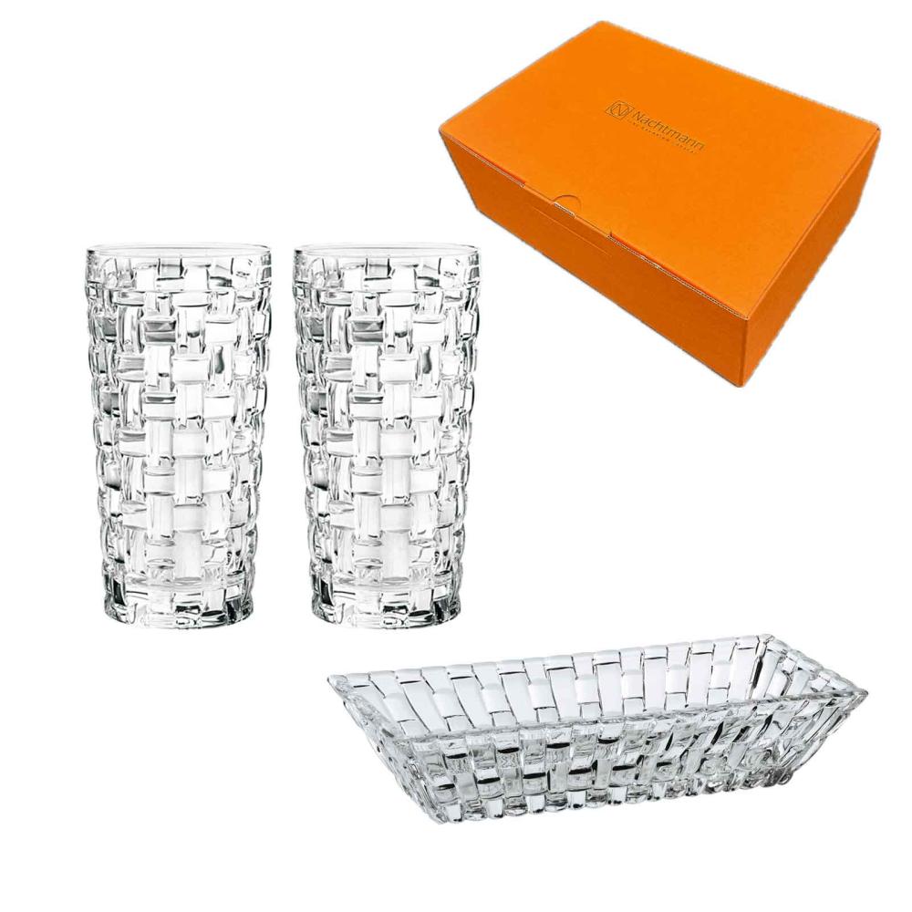 <ボサノバ> ナハトマン ドリンクセット ロングドリンク&レクタングラー ボウル セット (3個入)