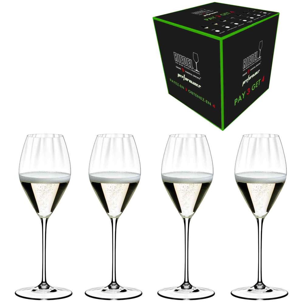 <リーデル・パフォーマンス> シャンパーニュ PAY3GET4(4個入)